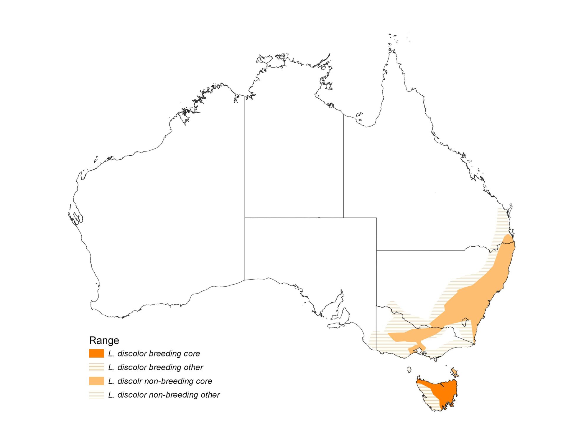 Swift Parrot distribution map