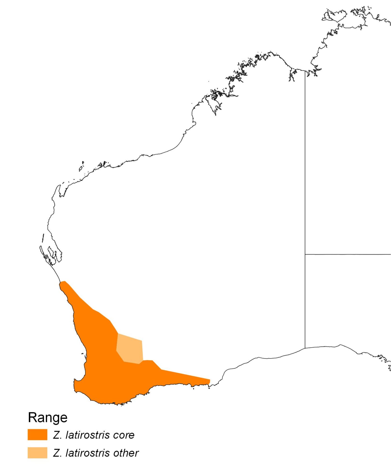 Carnabys Black-cockatoo HANZAB map