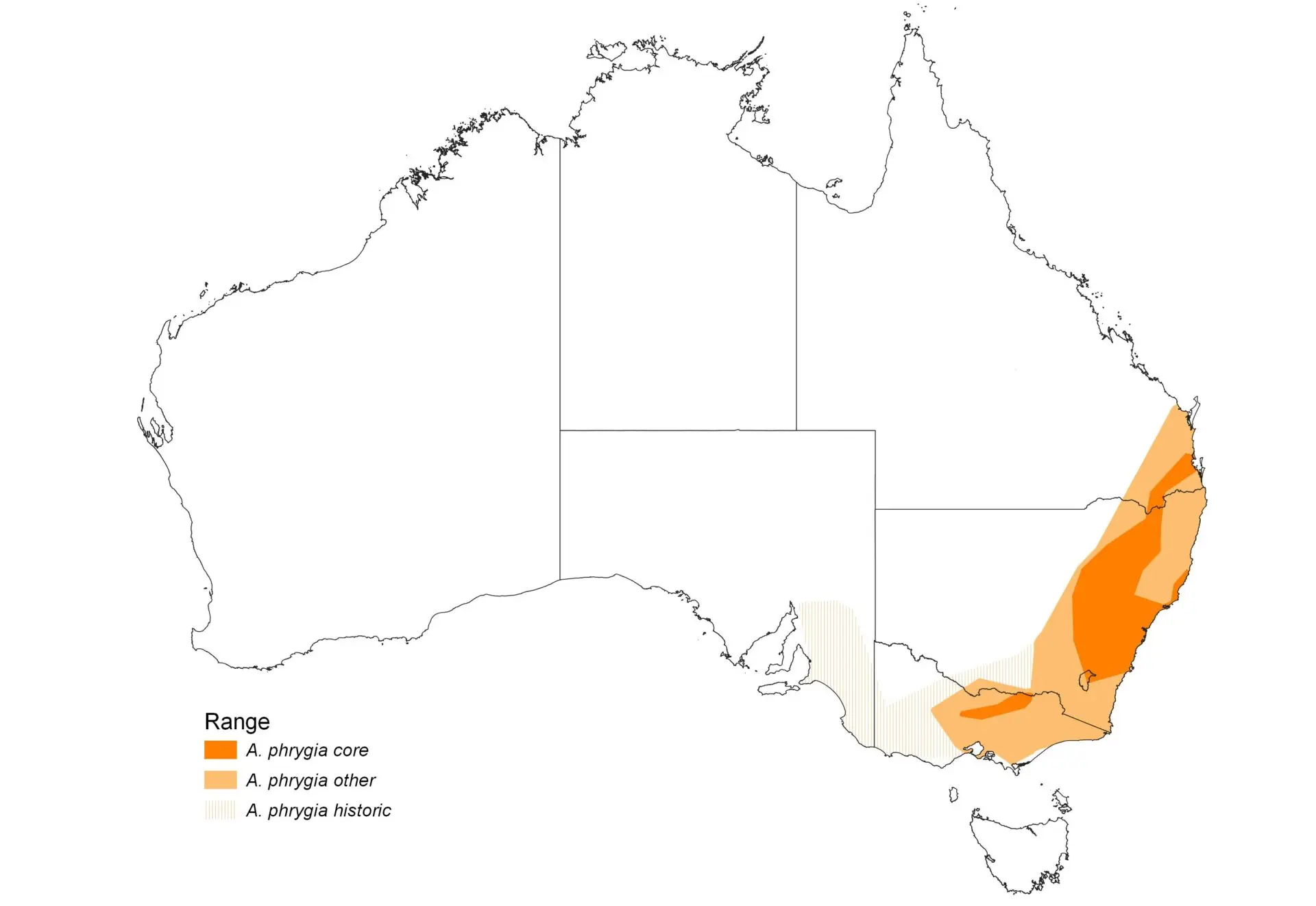 Regent Honeyeater HANZAB distribution