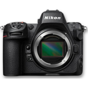 A black Z 8 digital camera with the Nikon logo