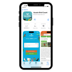 Screenshot of Apple Store preview of Aussie Bird Count app