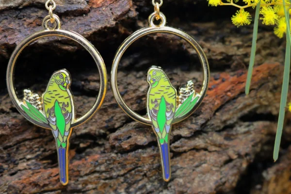 Budgerigar Bird Earrings