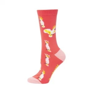 Pink Cockatoo Bird Socks – Women's