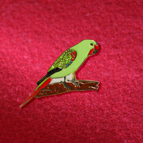 Swift Parrot Bird Pin - Image 2