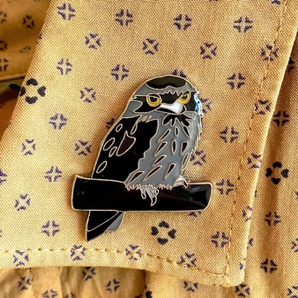 Tawny Frogmouth Bird Pin - Image 2