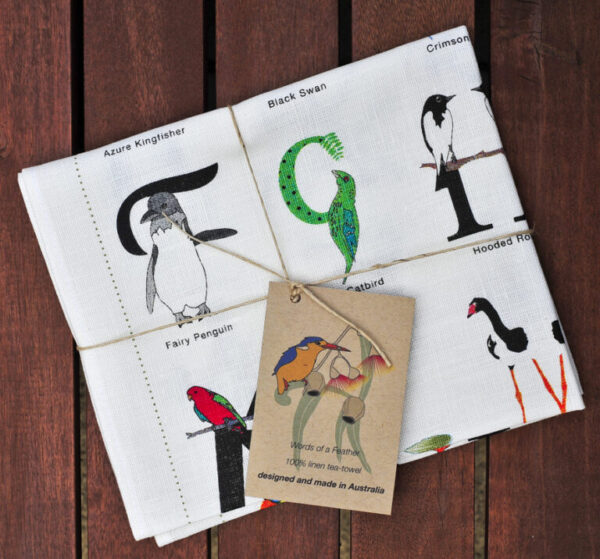 Words of a Feather Tea Towel - Image 2