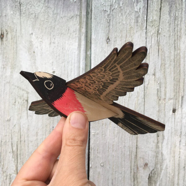 Scarlet Robin Bird Mobile - Image 2
