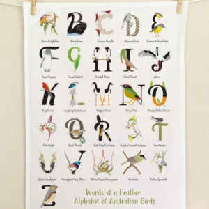 Words of a Feather Tea Towel