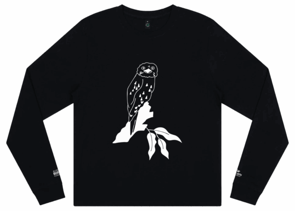Tawny Frogmouth Longsleeve T-Shirt by Angharad Neal-Williams