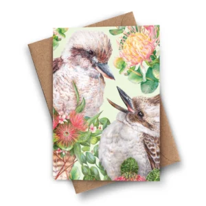 Laughing Kookaburra Greeting Card (Green Collection)