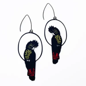 Red-tailed Black Cockatoo Earrings