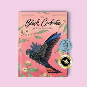 The Black Cockatoo With One Feather Blue