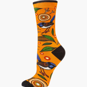 Women's Native Australian Blue Wren Socks