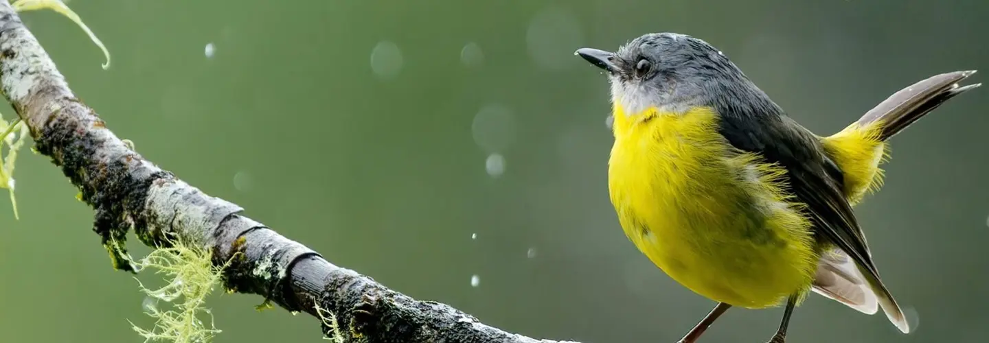 Eastern Yellow Robin just popped up onto a nearby branch
